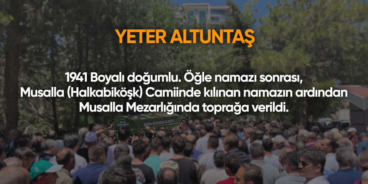 Konya'da bugün vefat edenler | 29 Aralık 2025 6